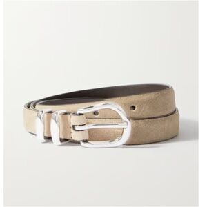 Anderson women’s suede belt 90 taupe with silver